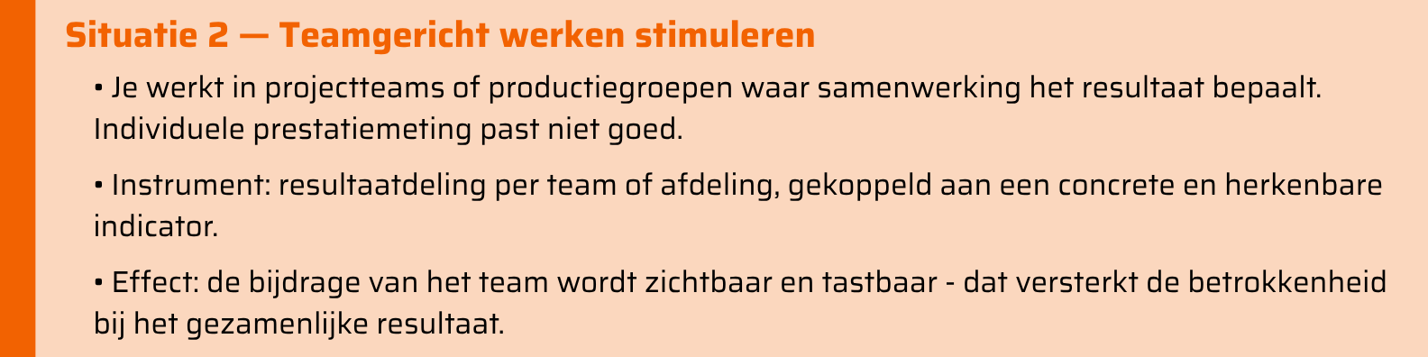 Situatie 2 belonen